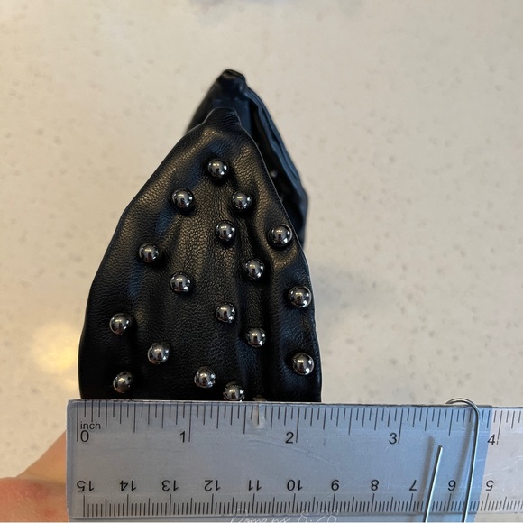 PU leather Knot Faux Pearl Headband Y2k ,Hairband, Hair Hoop Headbands, - Picture 7 of 11